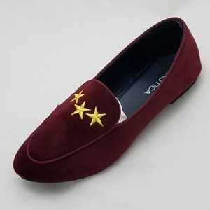 Nautica velvet loafers maroon